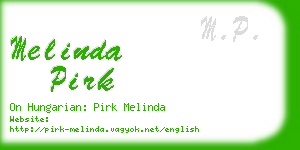 melinda pirk business card